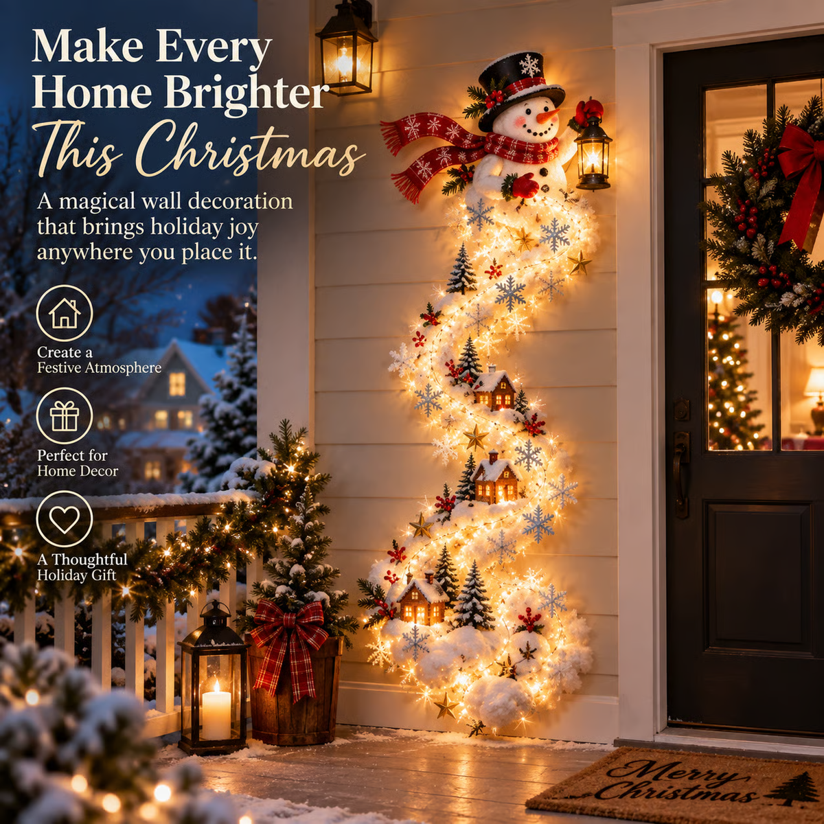 ✨ Christmas Magic Trail Wall Light - A Little Christmas Magic, Right on Your Wall-Festivesl