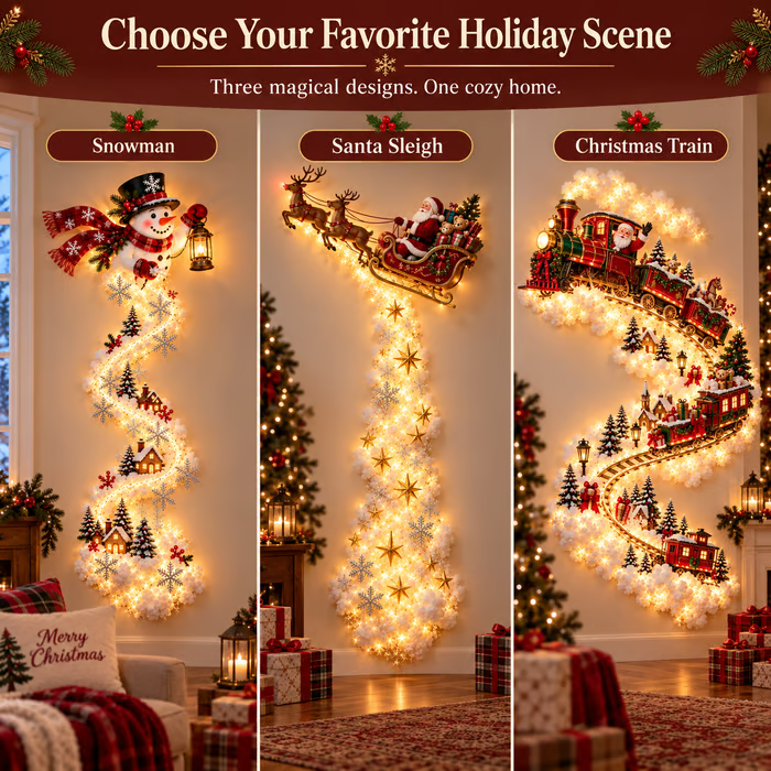 ✨ Christmas Magic Trail Wall Light - A Little Christmas Magic, Right on Your Wall-Festivesl