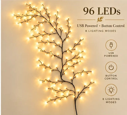 ✨ Flexible LED Branch Lights | Remote-Controlled Holiday Wall Decor
