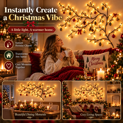 ✨ Flexible LED Branch Lights | Remote-Controlled Holiday Wall Decor